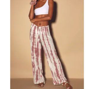 Tye-dye sheer pants